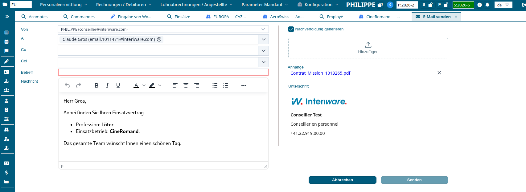 Vertrag per E-Mail