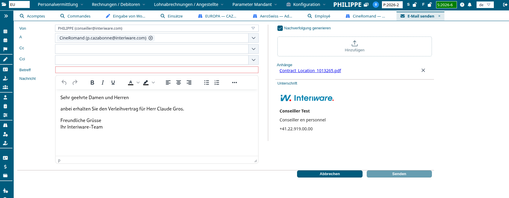Vertrag per E-Mail