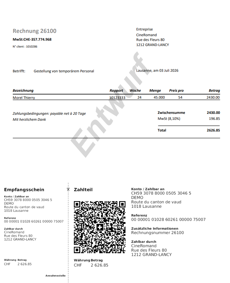 Papierrechnung