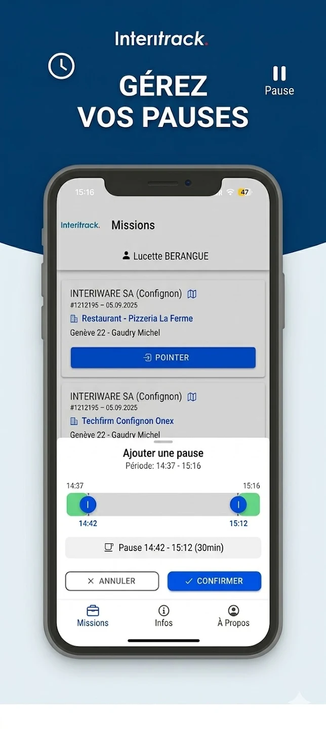 Saisie via Interitrack